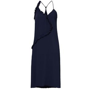 Worn once Cedric Charlier Navy Ruffle Dress